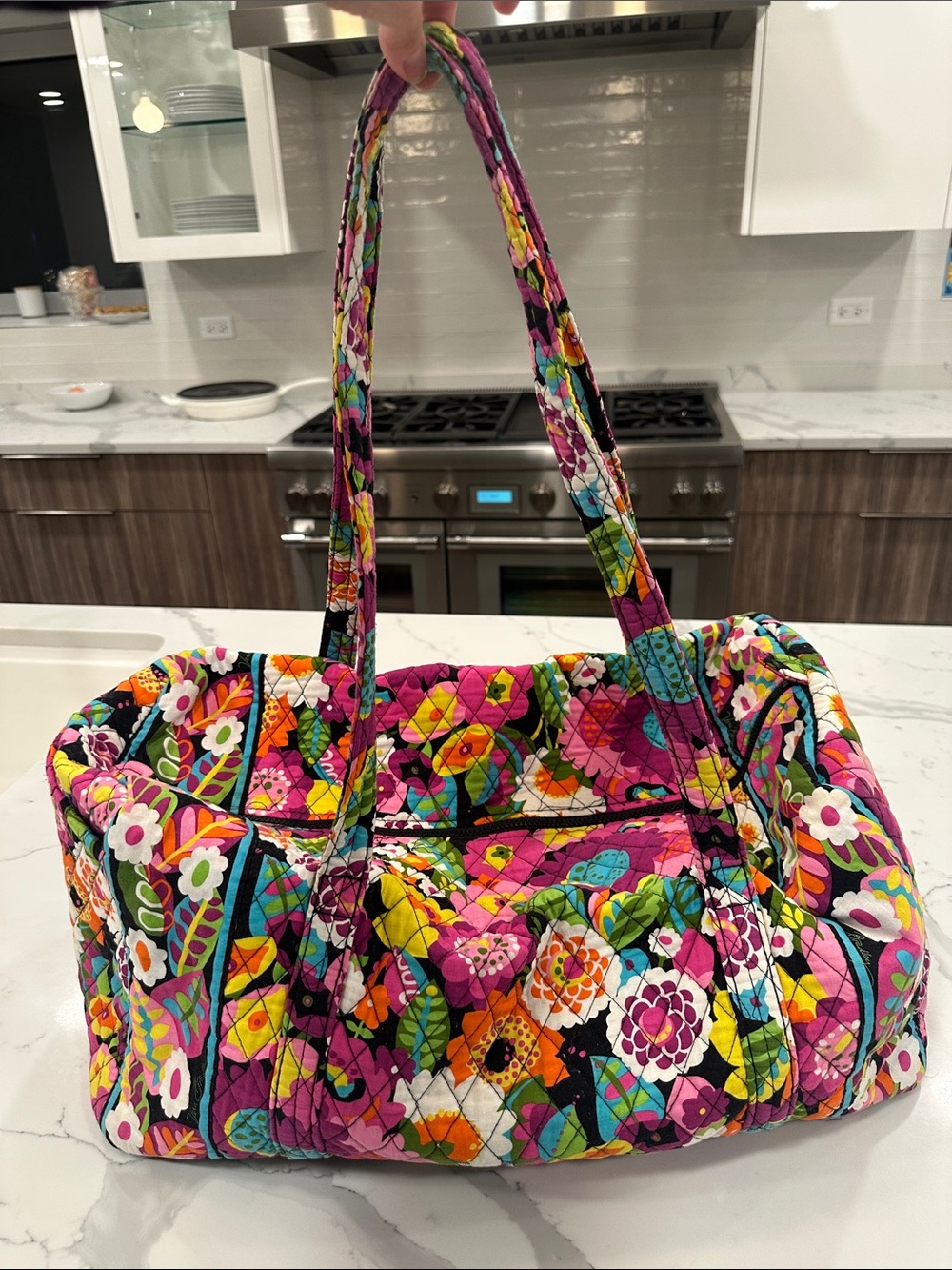 Vera Bradley Quilted Tote in Pink Multi Floral